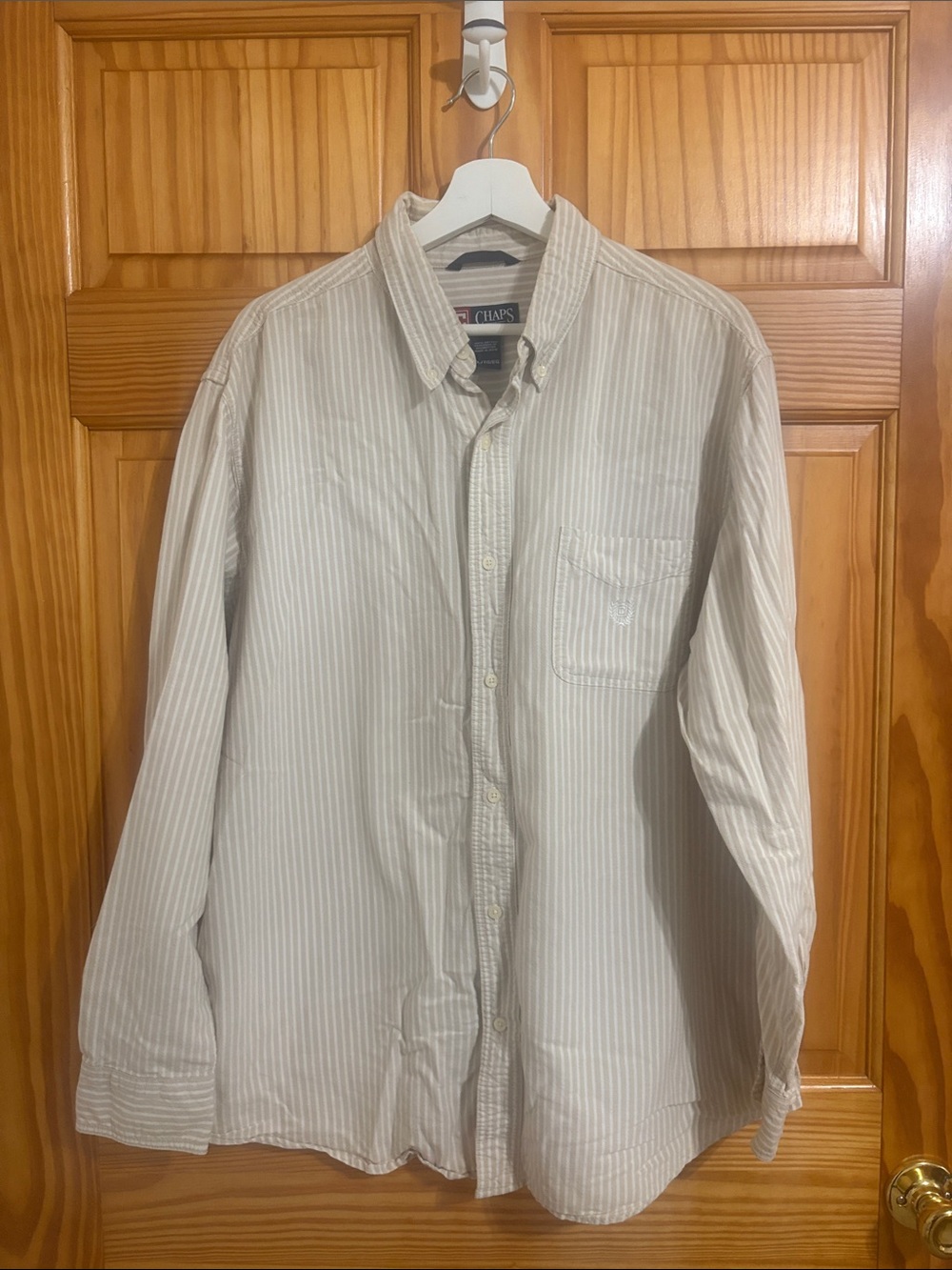 Chaps Size XL 100% Cotton Vintage 90s Y2K Casual Button-Down Shirt